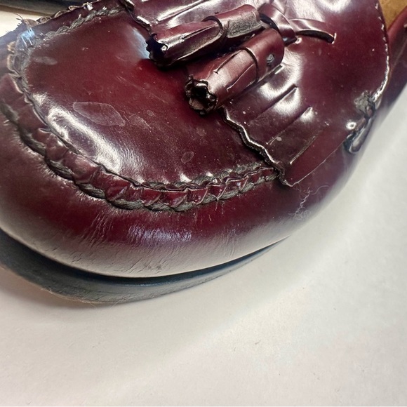 G.H. Bass Weejuns Burgundy Wine Leather Loafers, 8 - Picture 7 of 13